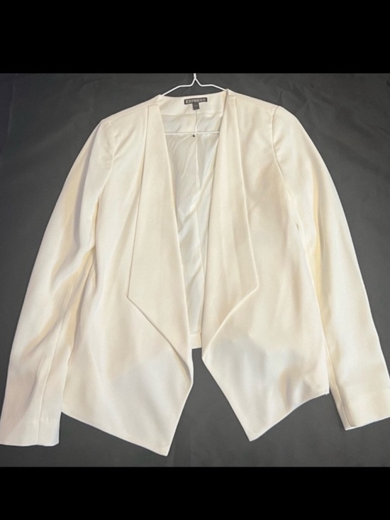 Express Jackets & Blazers - Express Women's White Open Front Draped Blazer